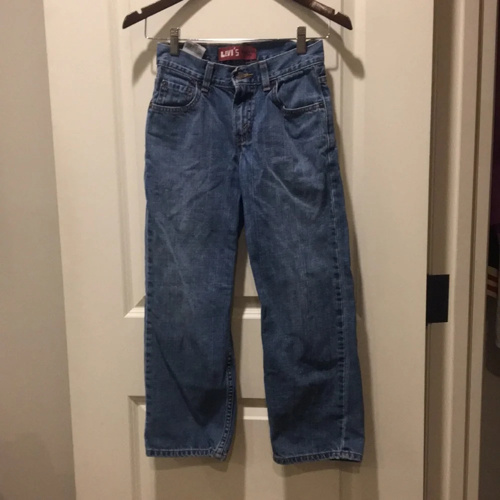 Levi’s 550 Red Label boys distressed denim Jeans relaxed fit Size 10 Reg 25x25